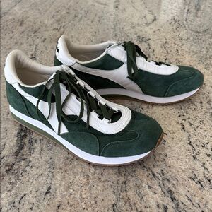 Diadora Forest Green and White Men's Sneakers
